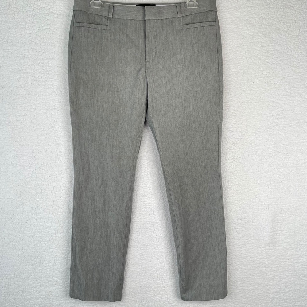 Banana Republic Sloan Gray Heathered Slim Ankle Dress Pants Womens 10 Workwear - Picture 2 of 8